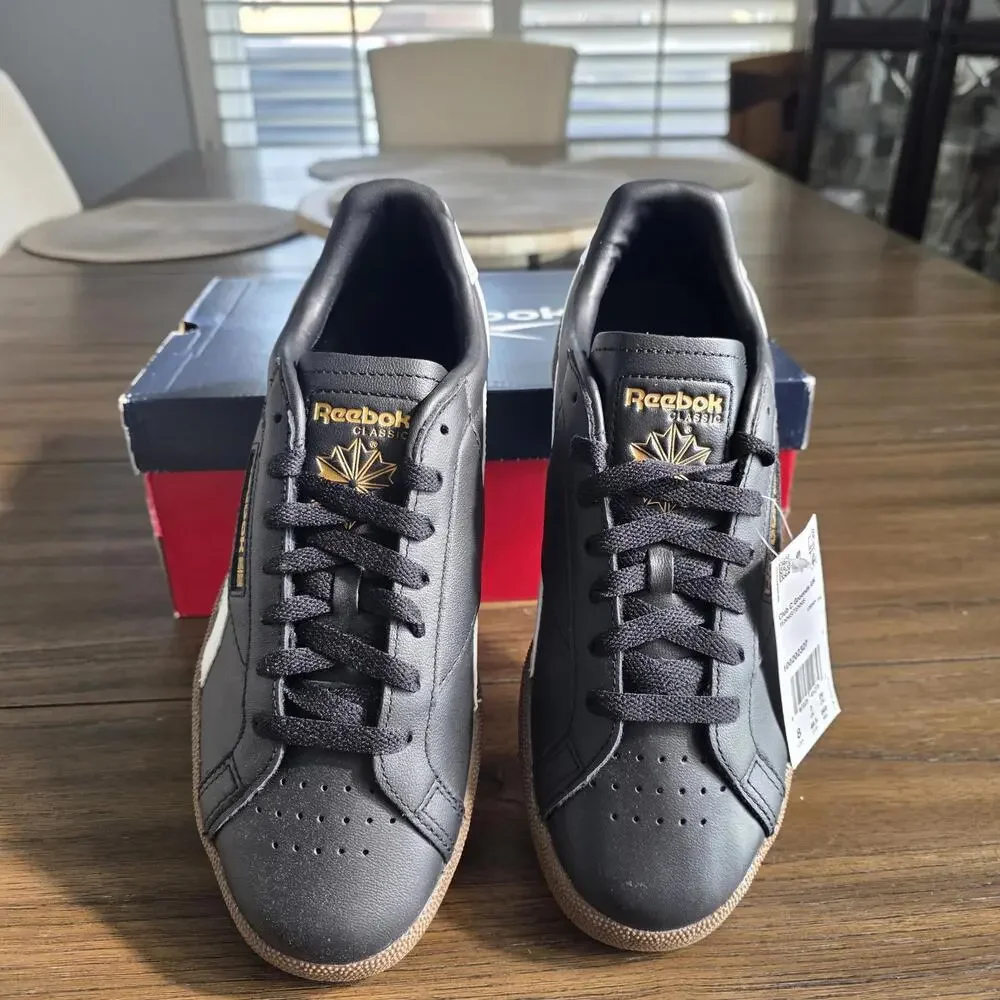 Reebok Club C Grounds UK Black/White 100202327 Men's Size 8 NIB